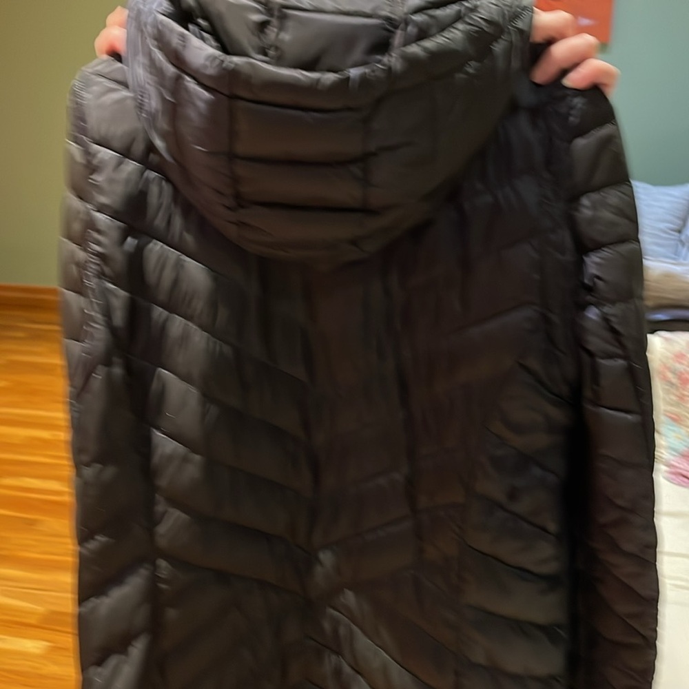 Women quilted coat very light blk